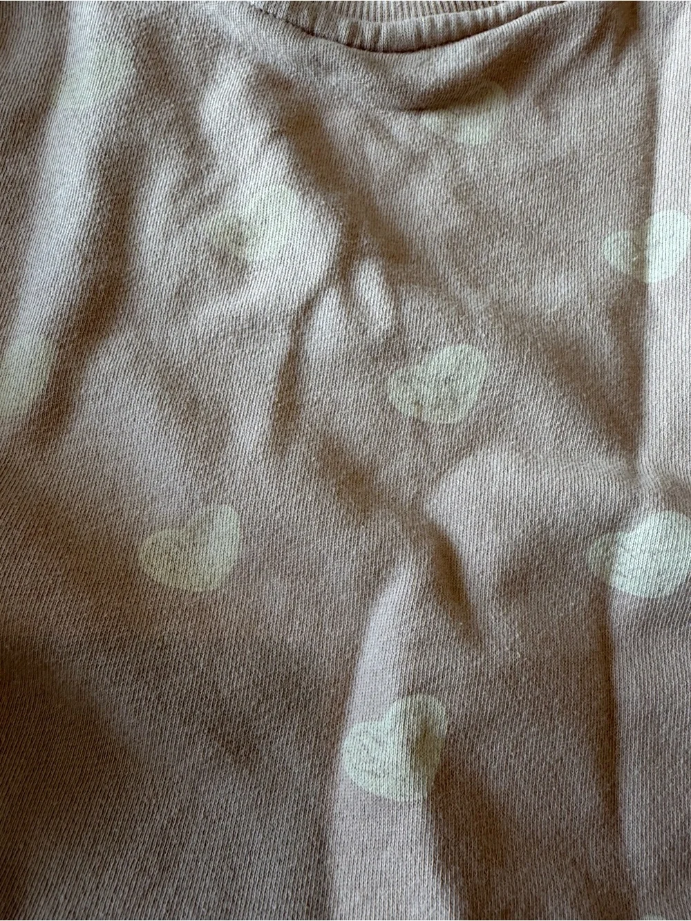 Zara Light Pink Heart Print Sweatshirt and Shorts Set